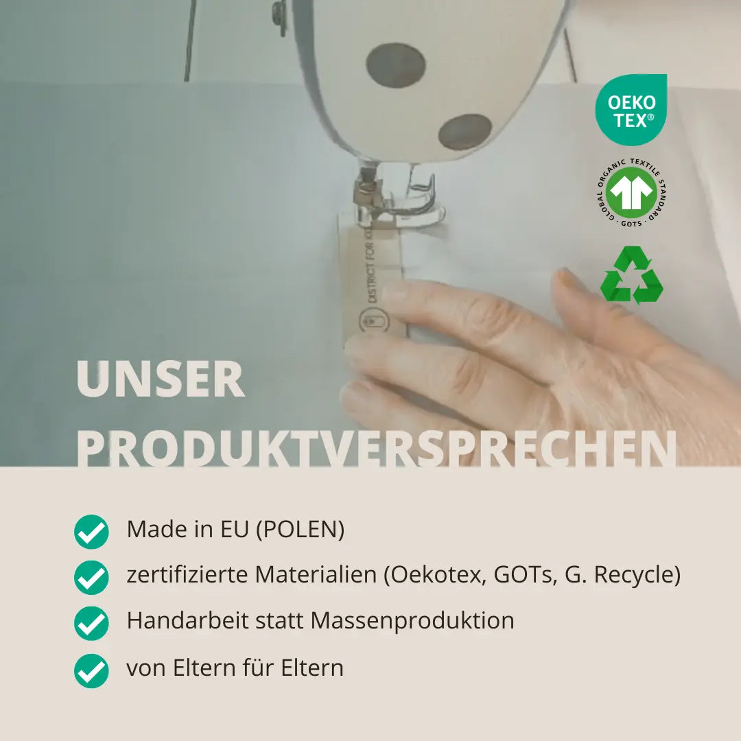 Babynestchen Musselin Herzen braun – Weicher mitwachsender Baby-Kokon