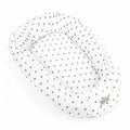 Babynestchen Musselin Herzen braun – Weicher mitwachsender Baby - Kokon - CGE Teddy Couture