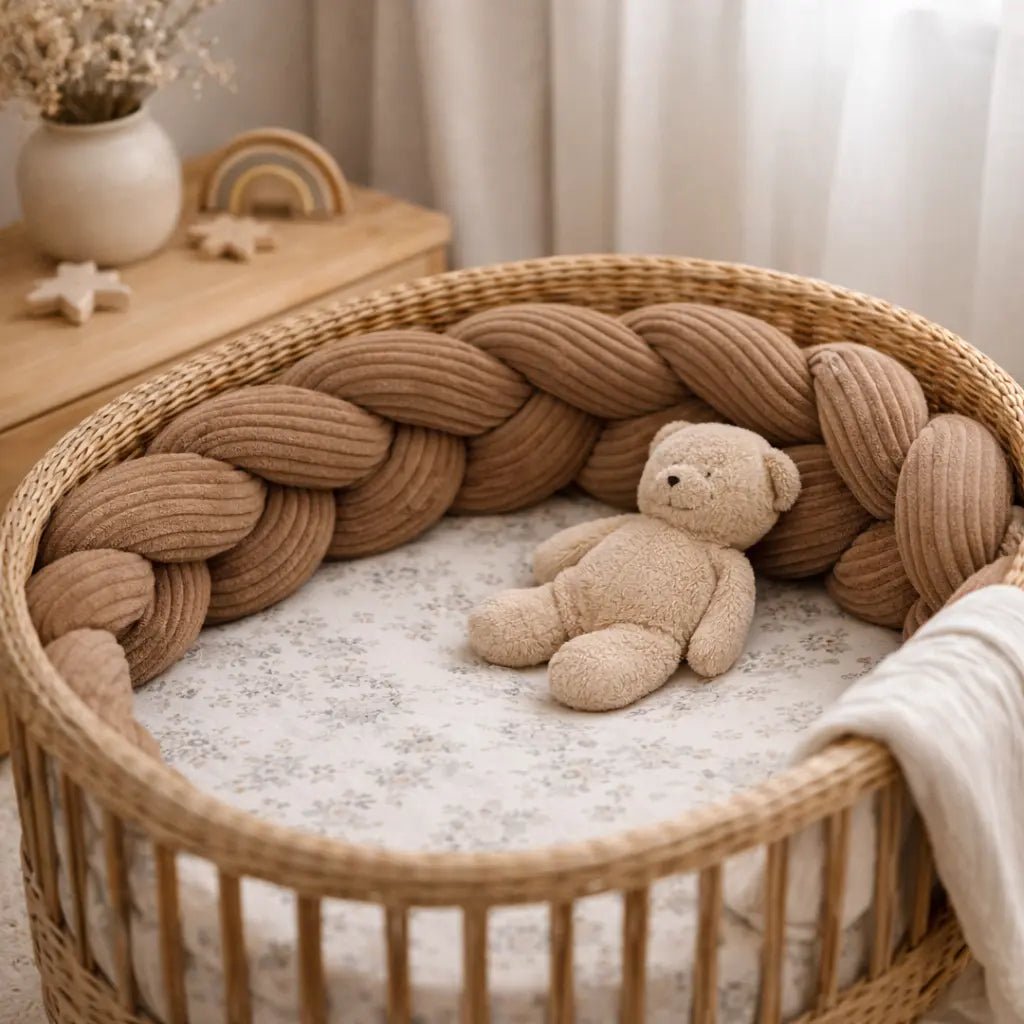 Bettschlange Baby geflochten Cord – Bettzopf & Bettumrandung fürs Babybett - CGE Teddy Couture