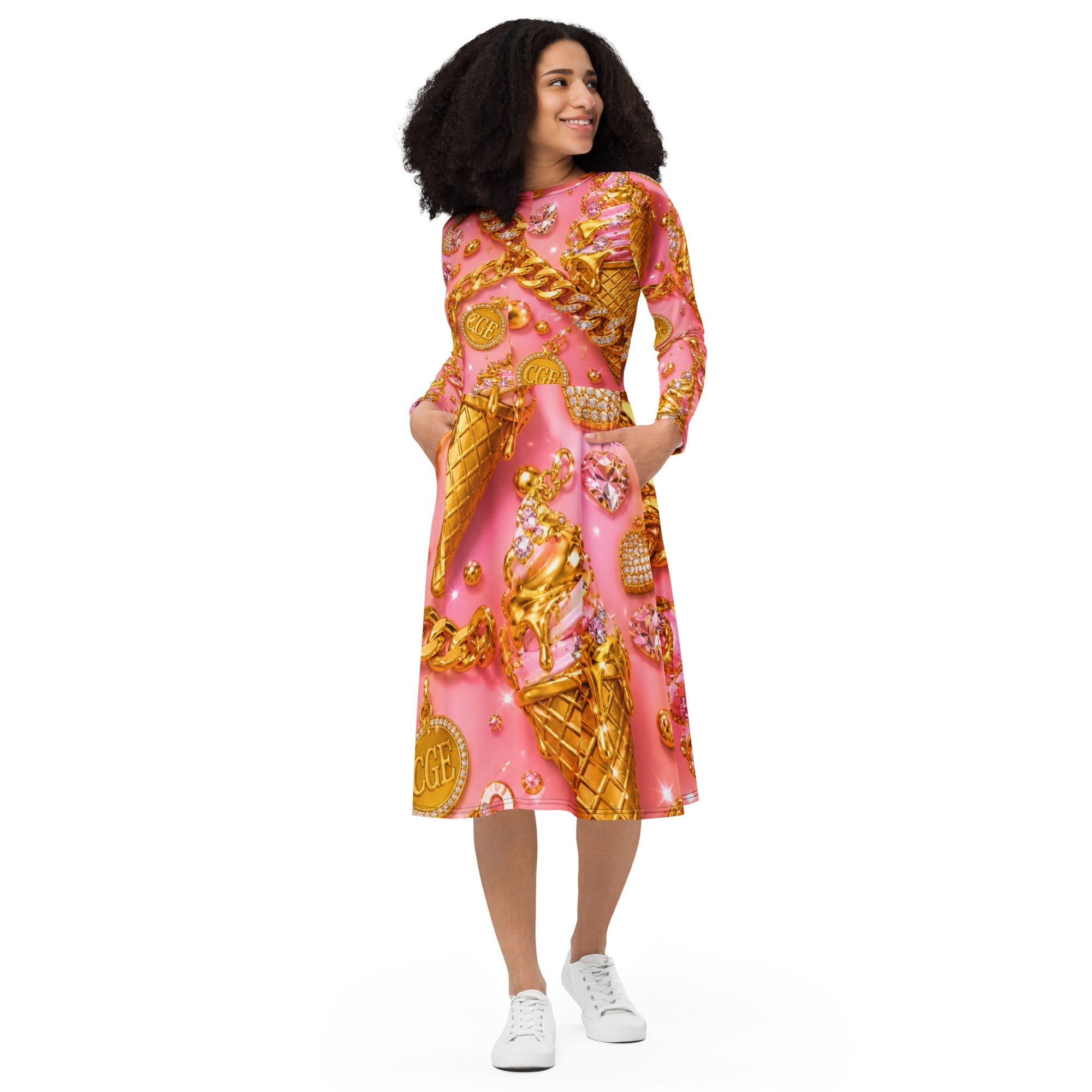CGE Golden Ice Dress – Luxury Summer Kleid Damen - CGE Teddy Couture