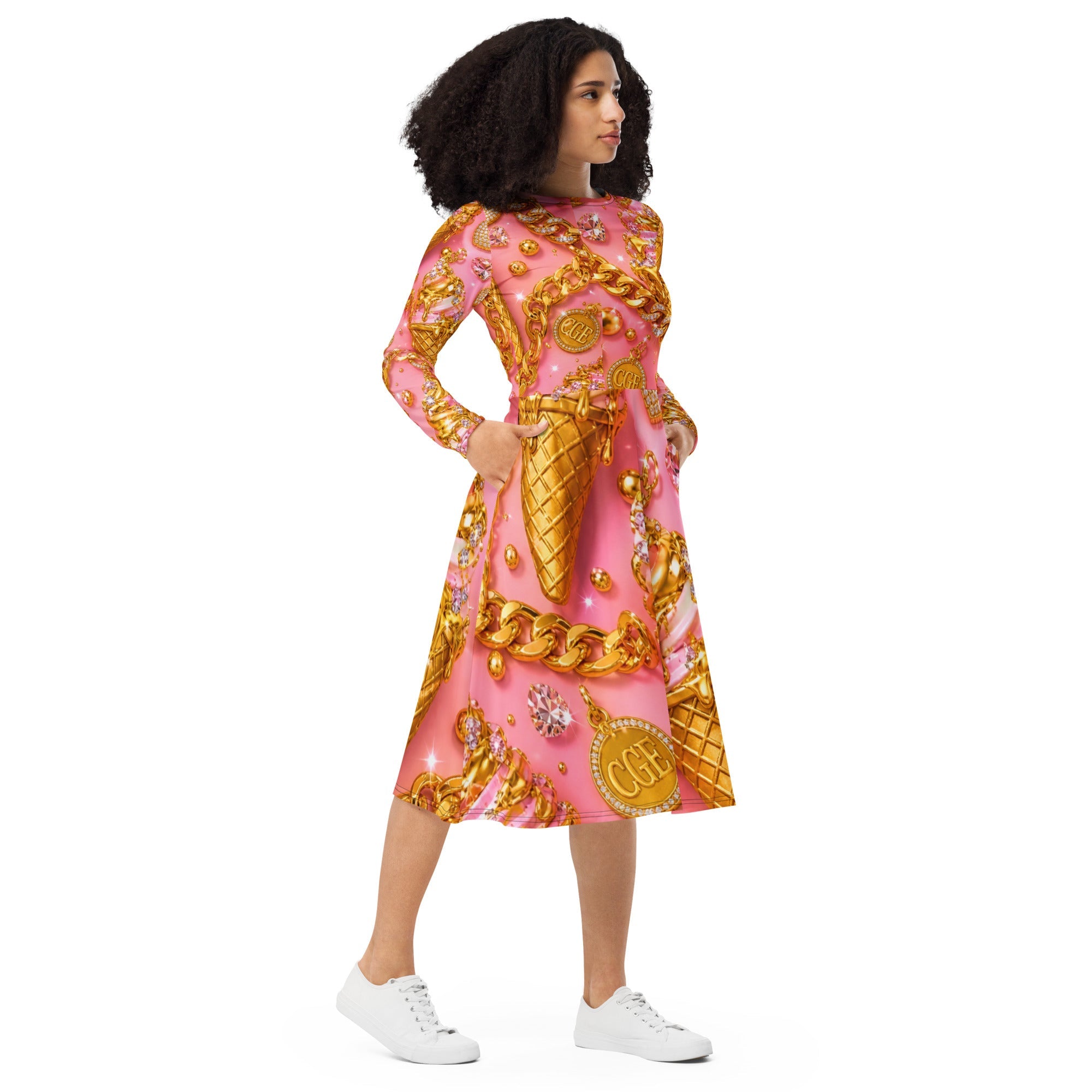 CGE Golden Ice Dress – Luxury Summer Kleid Damen - CGE Teddy Couture