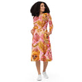 CGE Kiko Glam Kleid lang – Luxus Damenkleid Pink Gold Designer Style - CGE Teddy Couture