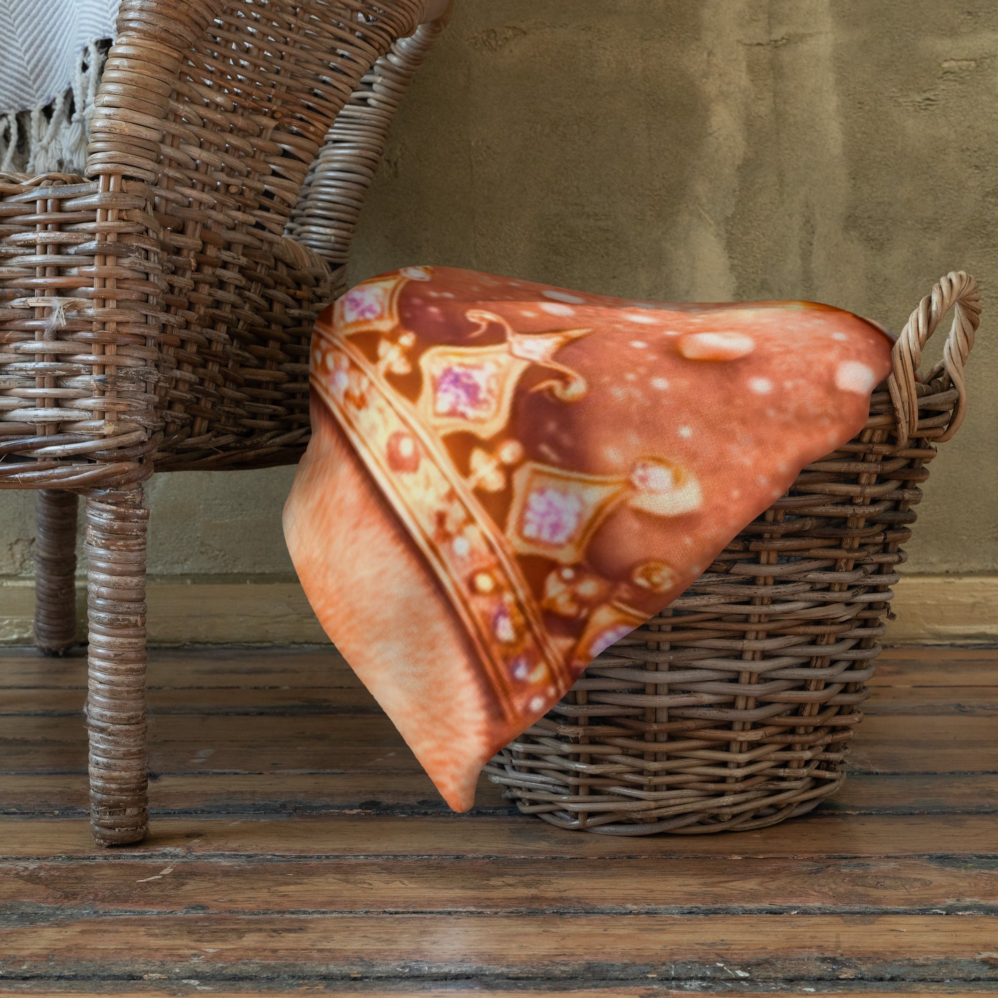 CGE Royal Teddy Decke – Luxus Baby & Kinder Designer Kuscheldecke Roségold Glam - CGE Teddy Couture