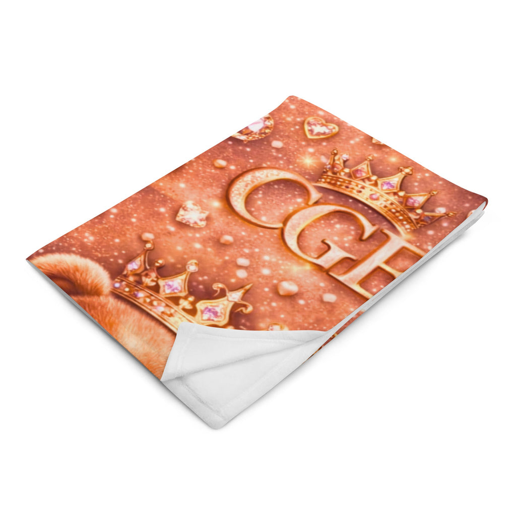 CGE Royal Teddy Decke – Luxus Baby & Kinder Designer Kuscheldecke Roségold Glam - CGE Teddy Couture