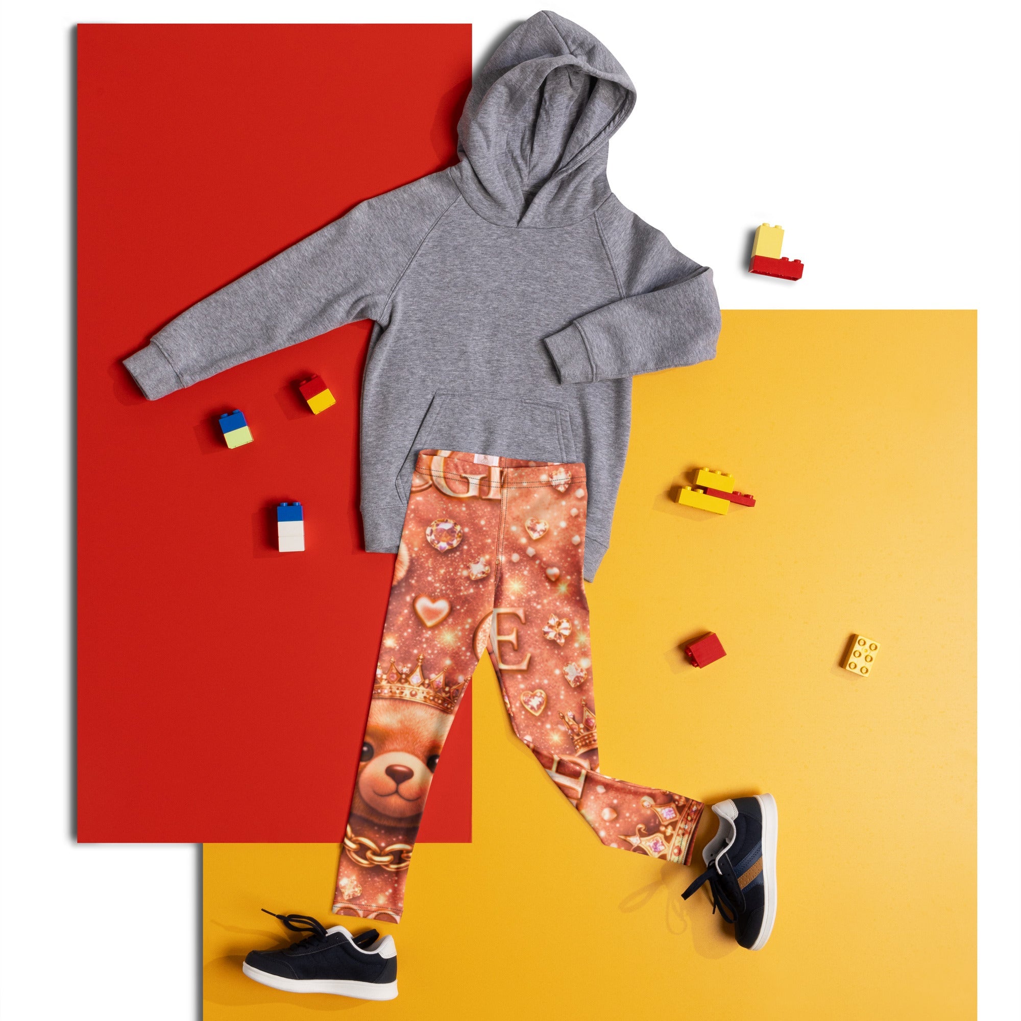 CGE Royal Teddy Leggings – Luxus Baby & Kinder Designer Leggings Roségold - CGE Teddy Couture