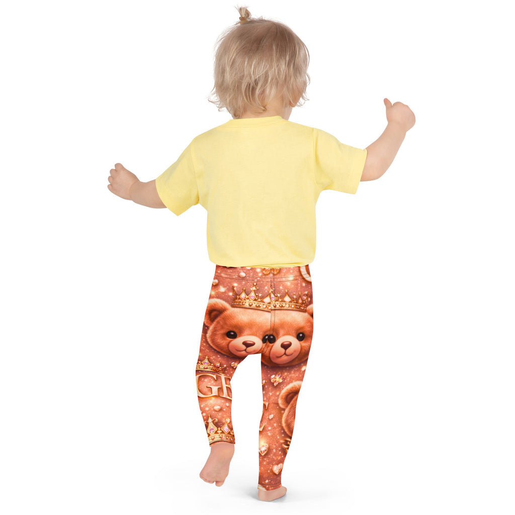CGE Royal Teddy Leggings – Luxus Baby & Kinder Designer Leggings Roségold - CGE Teddy Couture