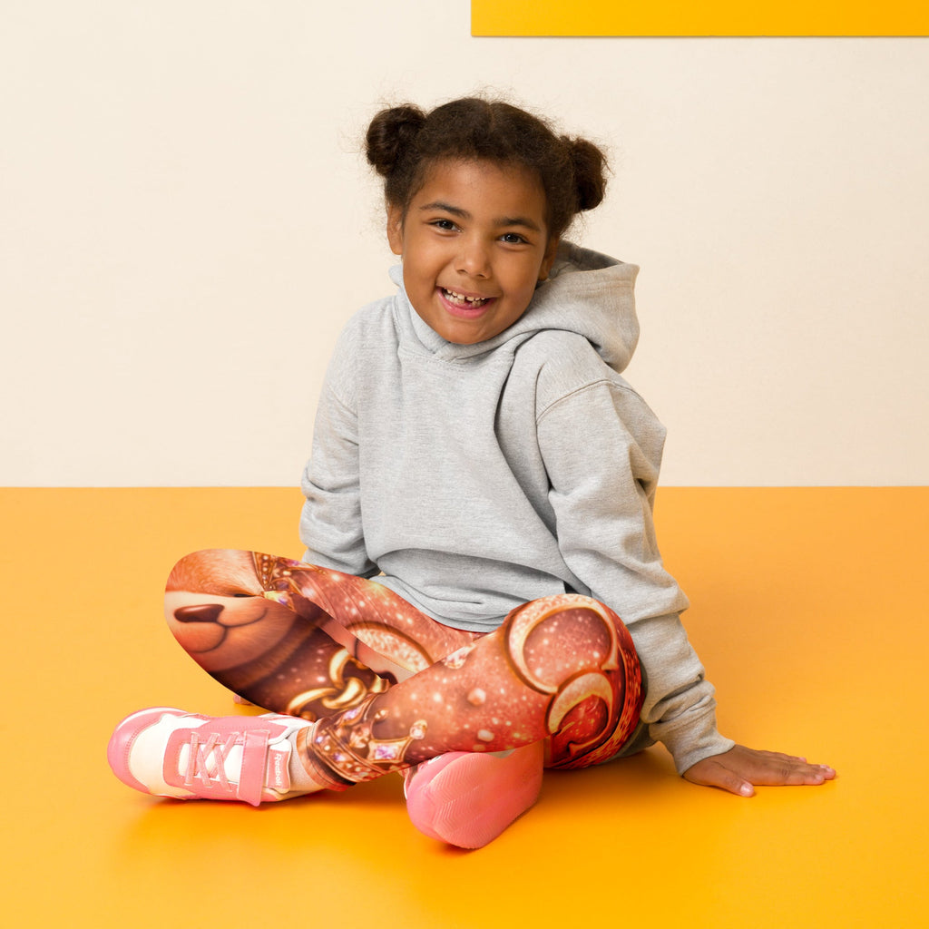 CGE Royal Teddy Leggings – Luxus Baby & Kinder Designer Leggings Roségold - CGE Teddy Couture