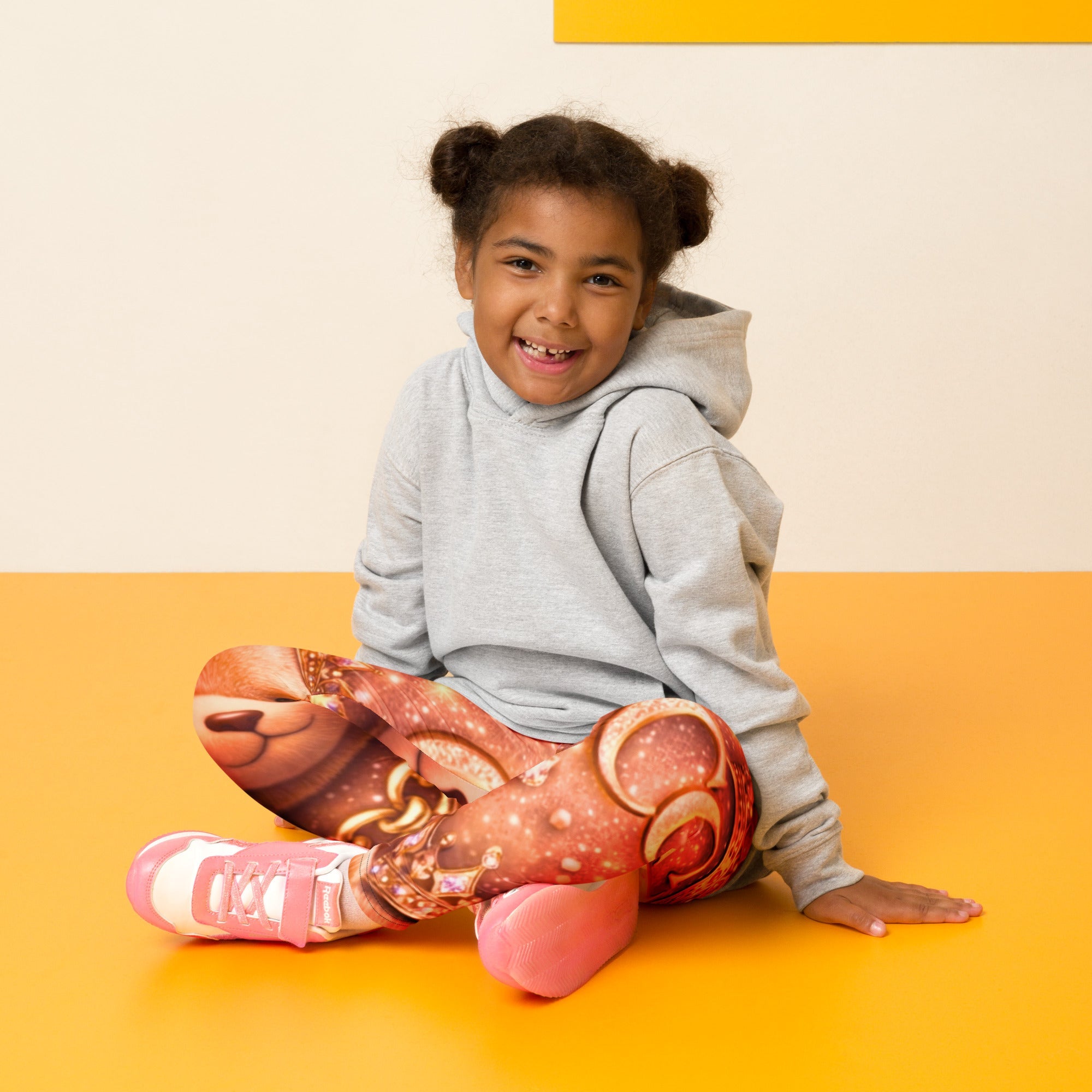 CGE Royal Teddy Leggings – Luxus Baby & Kinder Designer Leggings Roségold - CGE Teddy Couture