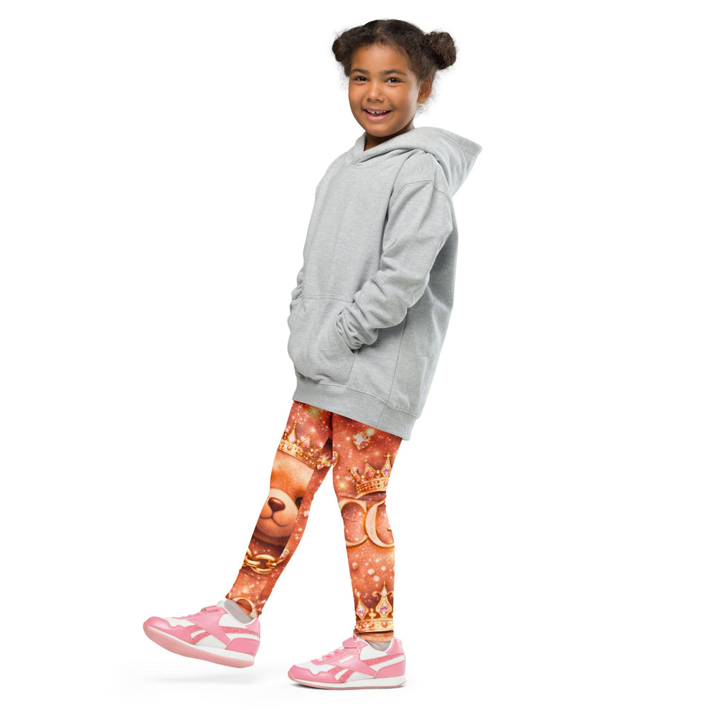 CGE Royal Teddy Leggings – Luxus Baby & Kinder Designer Leggings Roségold - CGE Teddy Couture