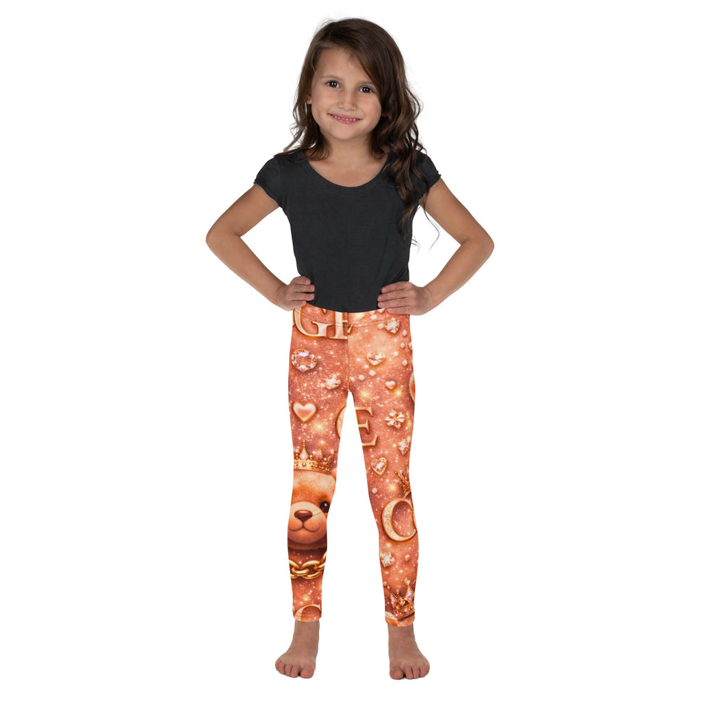 CGE Royal Teddy Leggings – Luxus Baby & Kinder Designer Leggings Roségold - CGE Teddy Couture