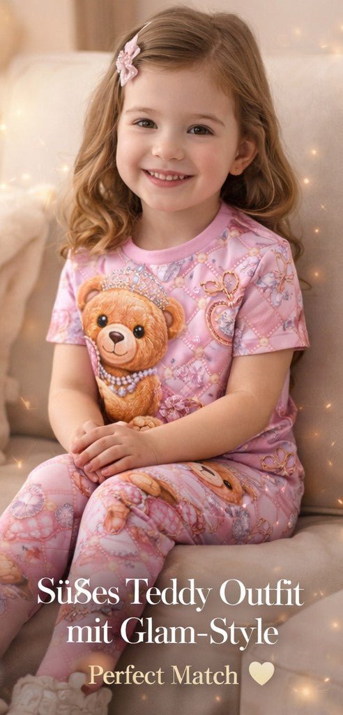 CGE Teddy Couture Kids Set – Leggings & T-Shirt im Glam Style - CGE Teddy Couture