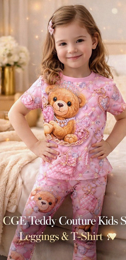 CGE Teddy Couture Kids Set – Leggings & T-Shirt im Glam Style - CGE Teddy Couture