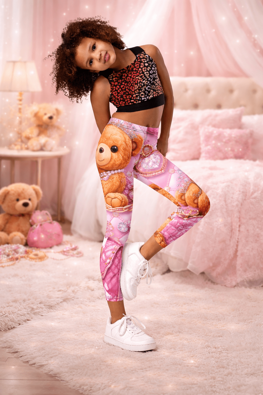CGE Teddy Kids Leggings – Luxuriöse Kinderleggings im Glam Style - CGE Teddy Couture
