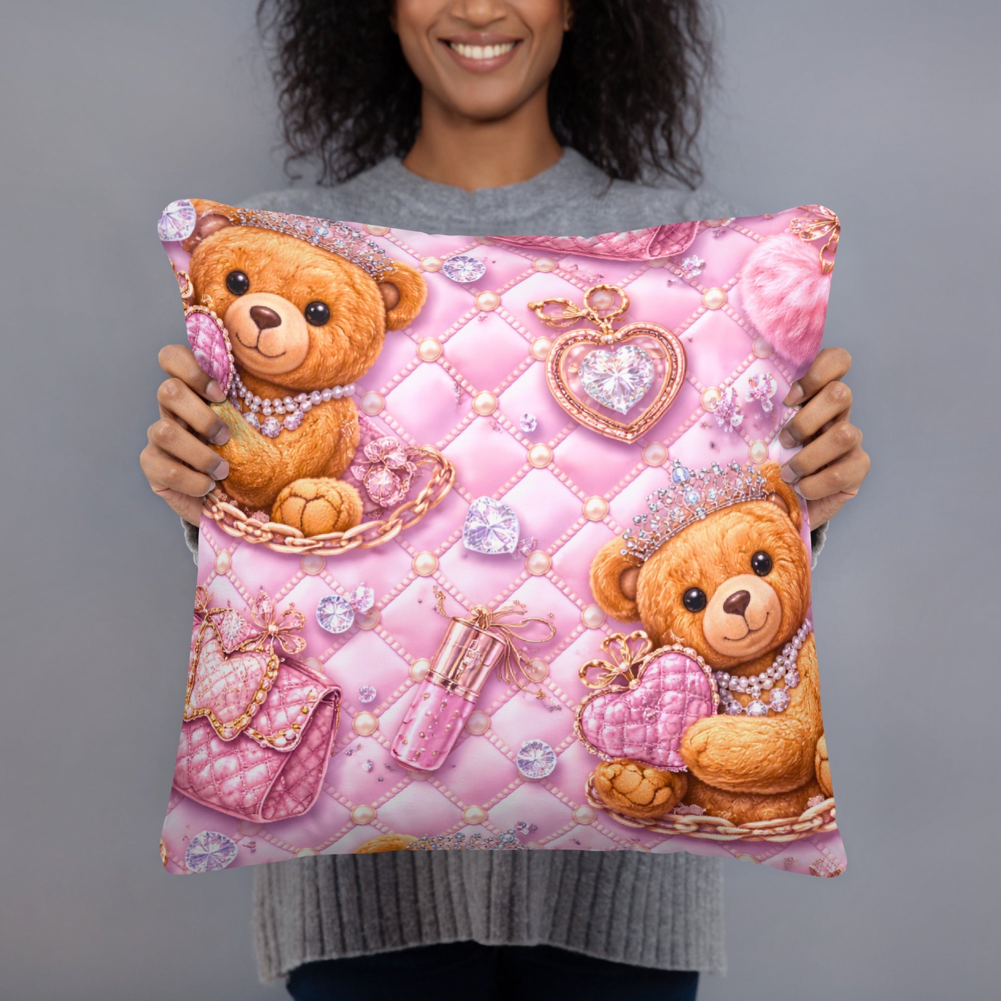 „CGE Teddy Luxe Kissen – Pink Gold Designer Edition“ - CGE Teddy Couture