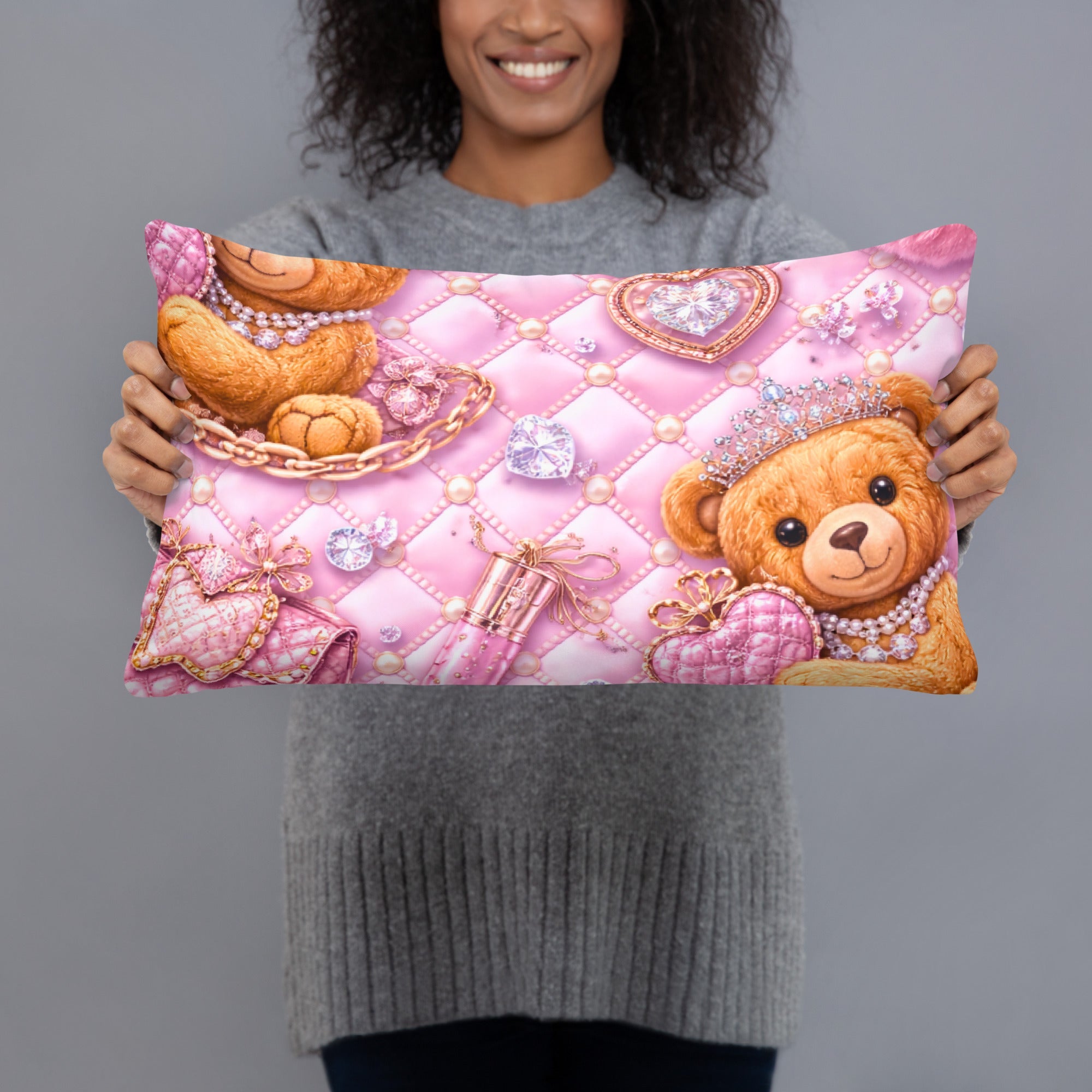 „CGE Teddy Luxe Kissen – Pink Gold Designer Edition“ - CGE Teddy Couture