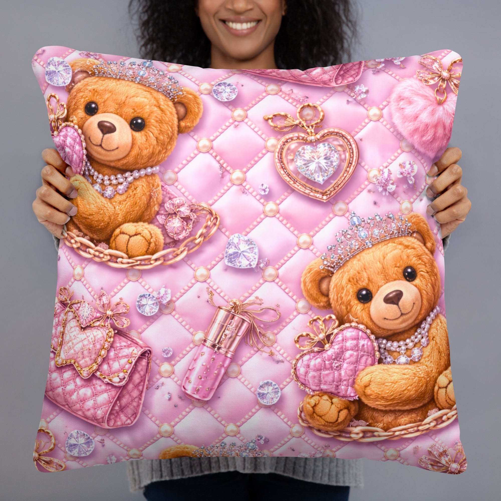 „CGE Teddy Luxe Kissen – Pink Gold Designer Edition“ - CGE Teddy Couture