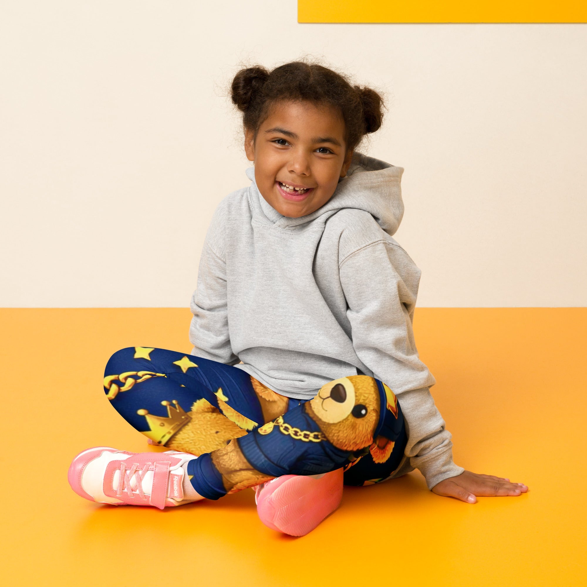 CGE Teddy Prince Kinder Leggings – Baby & Kinder Designer Leggings Blau Gold - CGE Teddy Couture