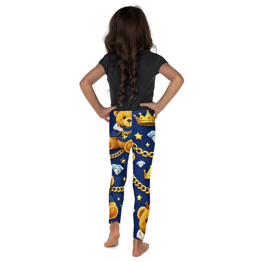 CGE Teddy Prince Kinder Leggings – Baby & Kinder Designer Leggings Blau Gold - CGE Teddy Couture