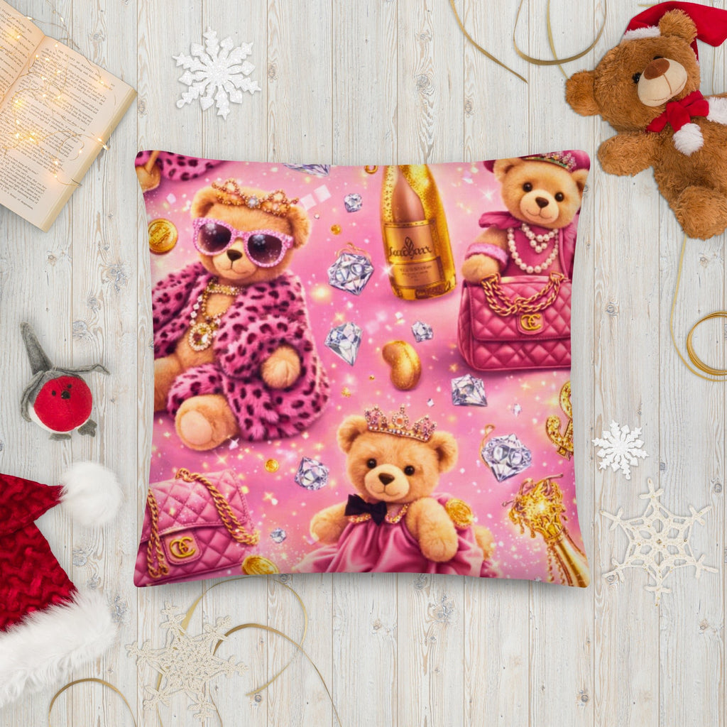 CGE Teddy Princess Kissen – Luxus Baby & Kinder Designer Kissen Pink Gold - CGE Teddy Couture