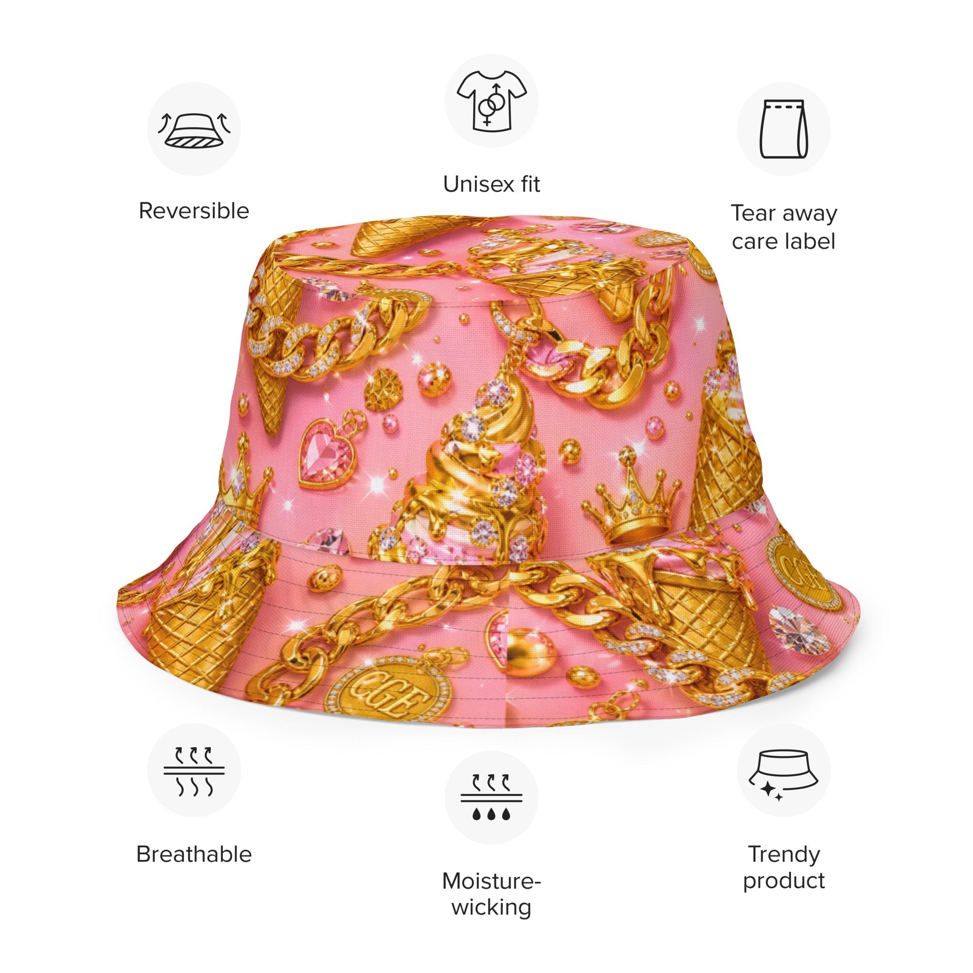 ICE Chain Bucket Hat | Luxury Streetwear by CGE Couture - CGE Teddy Couture