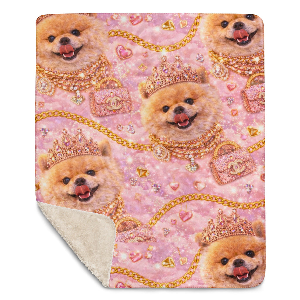 Kiko Glam Decke 👑🐶 | Luxury Babydecke Pink Gold | Limited Edition - CGE Teddy Couture