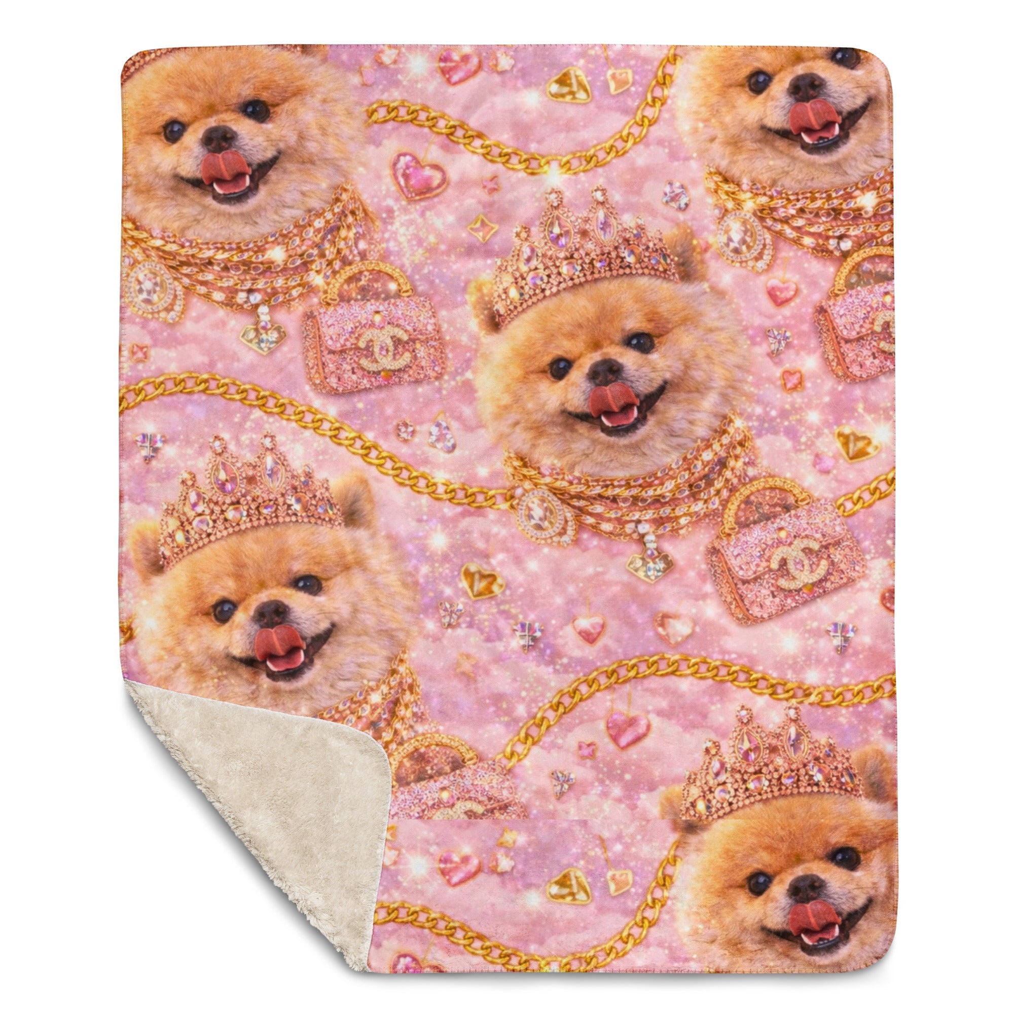 Kiko Glam Decke 👑🐶 | Luxury Babydecke Pink Gold | Limited Edition - CGE Teddy Couture