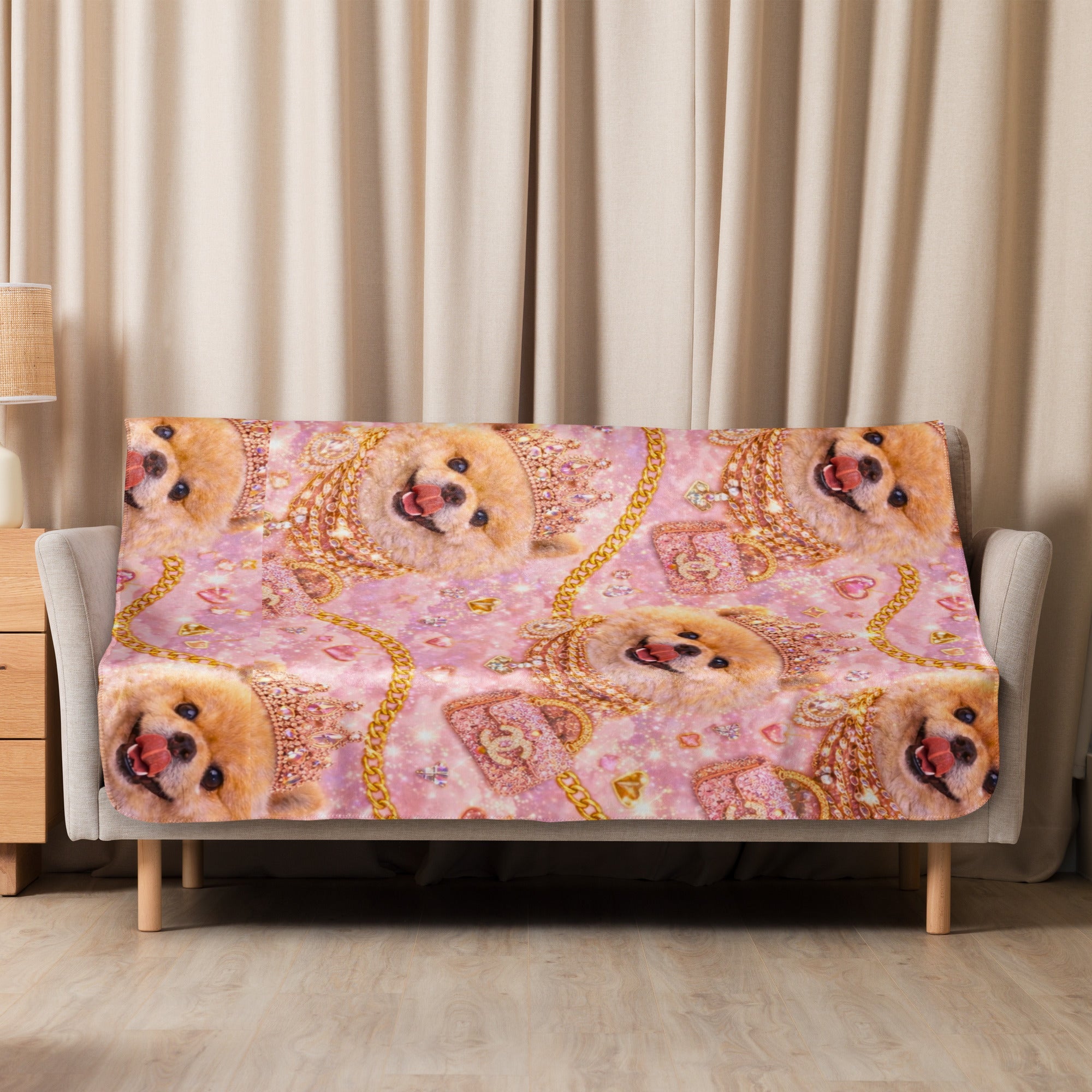 Kiko Glam Decke 👑🐶 | Luxury Babydecke Pink Gold | Limited Edition - CGE Teddy Couture