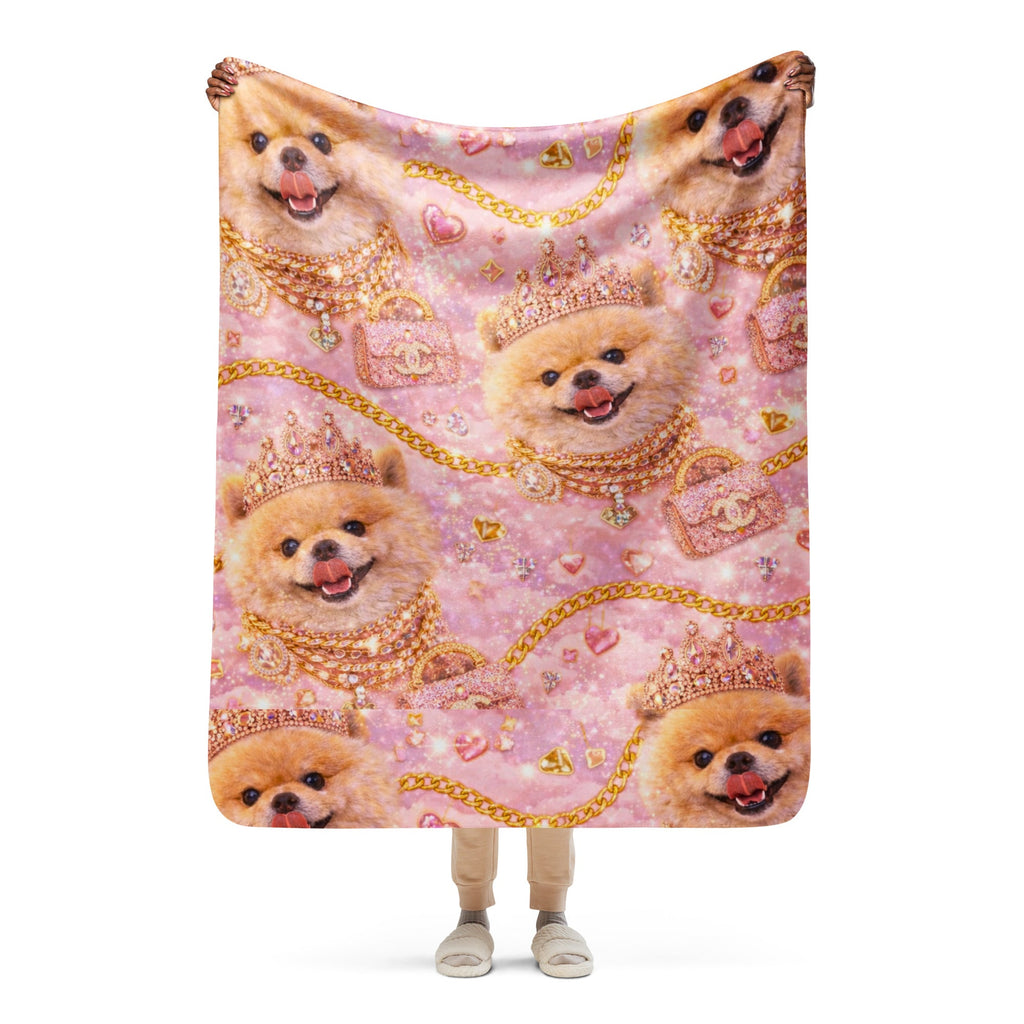 Kiko Glam Decke 👑🐶 | Luxury Babydecke Pink Gold | Limited Edition - CGE Teddy Couture