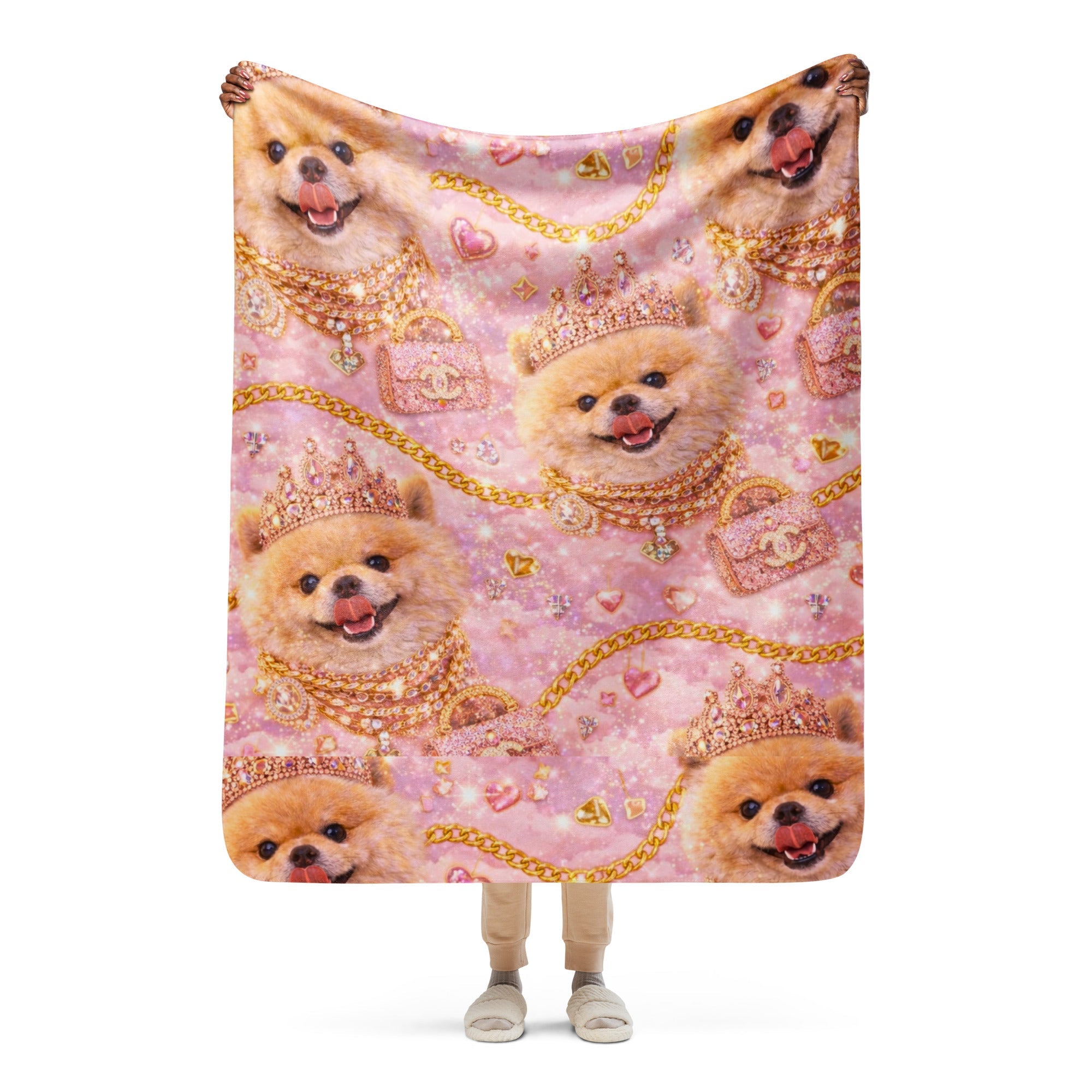 Kiko Glam Decke 👑🐶 | Luxury Babydecke Pink Gold | Limited Edition - CGE Teddy Couture