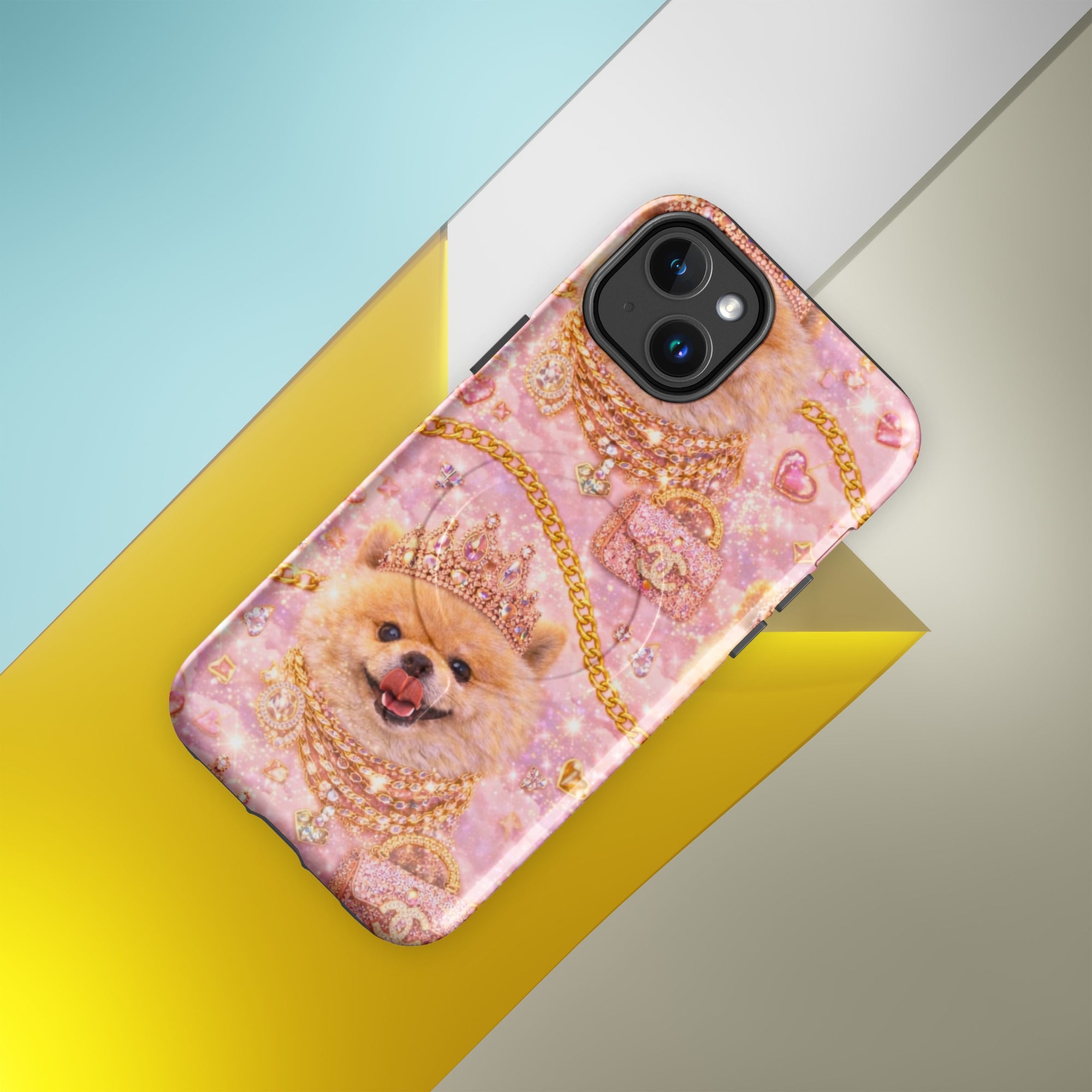 Kiko Glam iPhone Hardcase 👑🐶 | Luxury Handyhülle Pink Gold | Limited Edition - CGE Teddy Couture