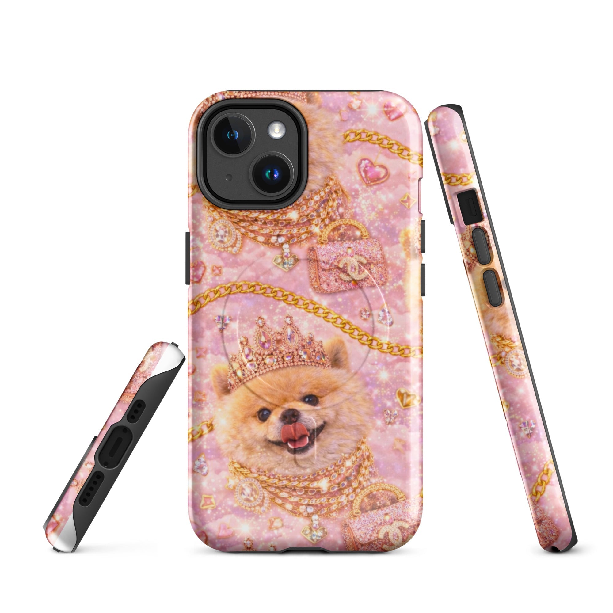 Kiko Glam iPhone Hardcase 👑🐶 | Luxury Handyhülle Pink Gold | Limited Edition - CGE Teddy Couture