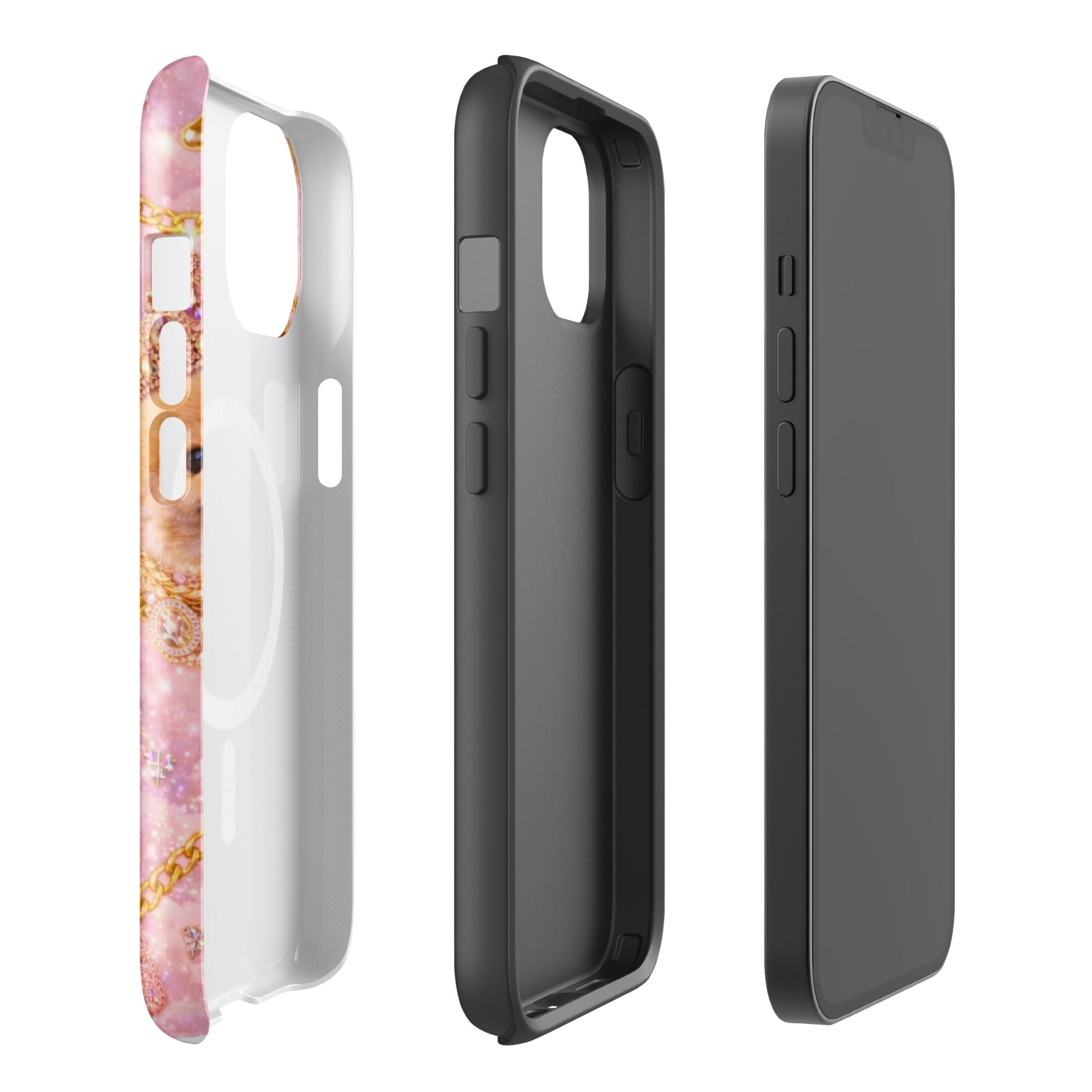 Kiko Glam iPhone Hardcase 👑🐶 | Luxury Handyhülle Pink Gold | Limited Edition - CGE Teddy Couture