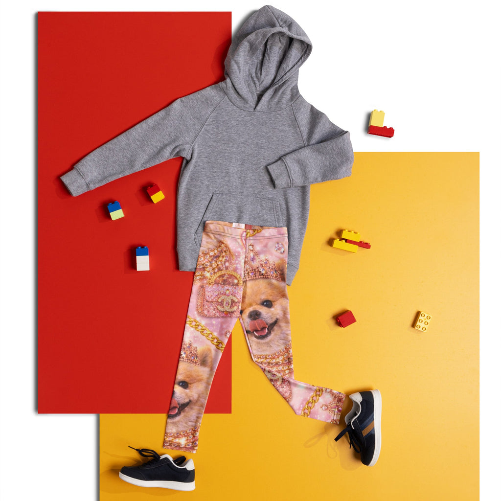 Kiko Glam Kinder Leggings 👑🐶 | Luxury Baby Leggings Pink Gold | Limited Edition - CGE Teddy Couture