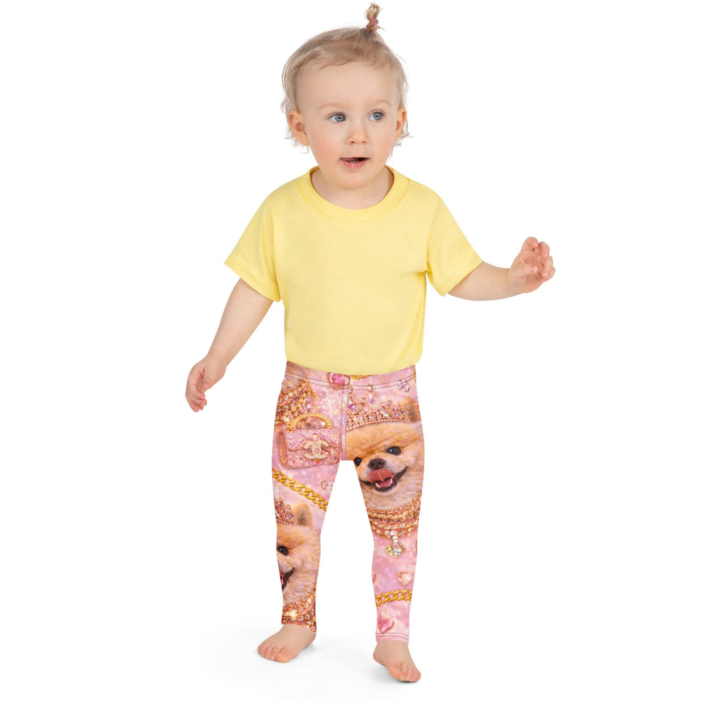 Kiko Glam Kinder Leggings 👑🐶 | Luxury Baby Leggings Pink Gold | Limited Edition - CGE Teddy Couture