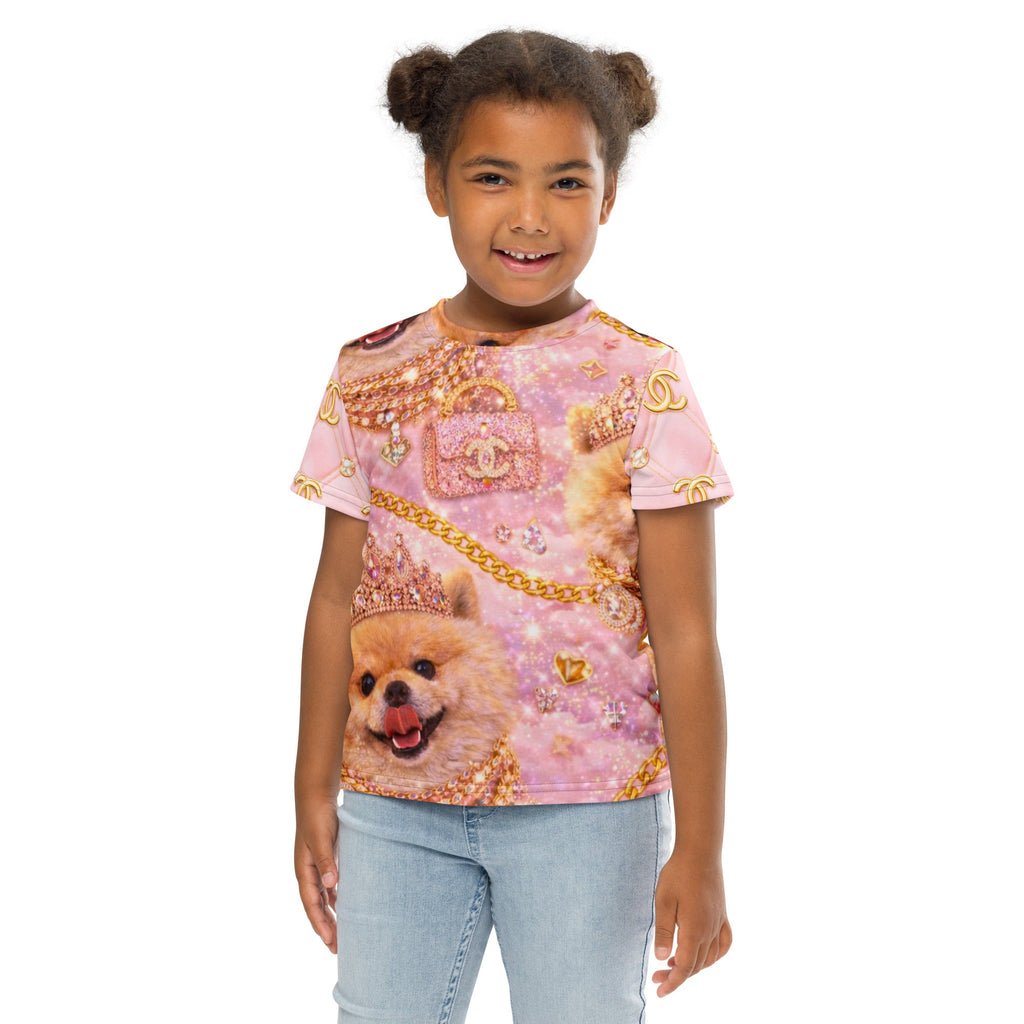 Kiko Glam Kinder T-Shirt 👑🐶 | Luxury Baby Shirt Pink Gold | Limited Edition - CGE Teddy Couture