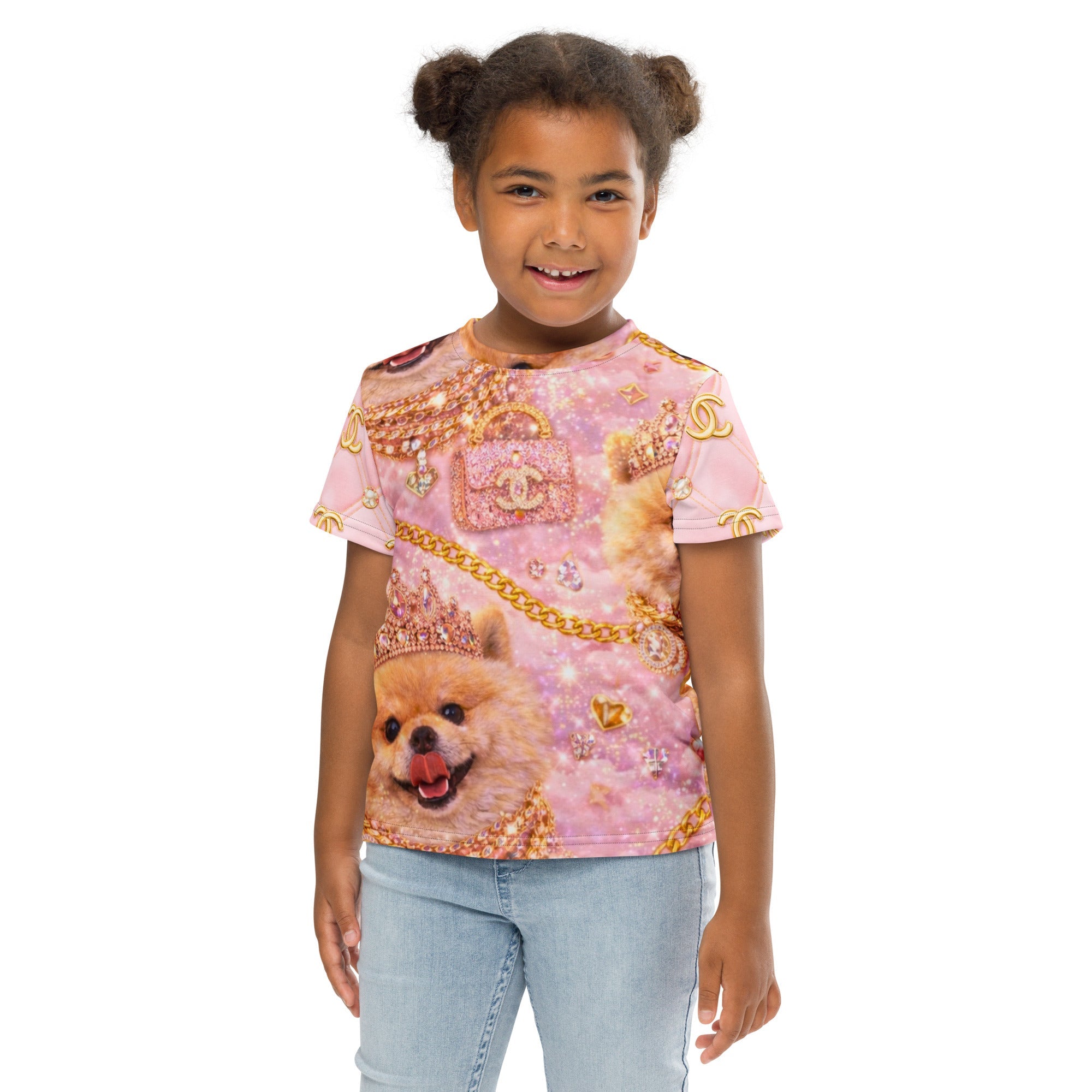 Kiko Glam Kinder T-Shirt 👑🐶 | Luxury Baby Shirt Pink Gold | Limited Edition - CGE Teddy Couture