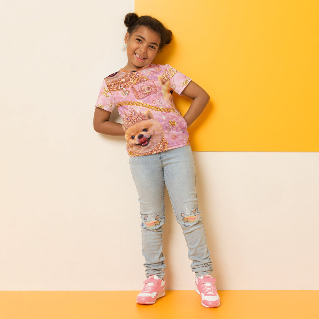 Kiko Glam Kinder T-Shirt 👑🐶 | Luxury Baby Shirt Pink Gold | Limited Edition - CGE Teddy Couture