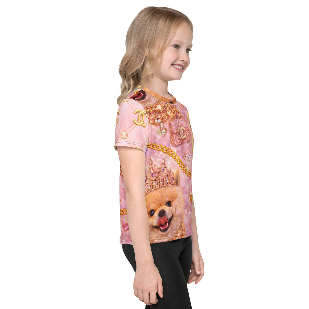Kiko Glam Kinder T-Shirt 👑🐶 | Luxury Baby Shirt Pink Gold | Limited Edition - CGE Teddy Couture