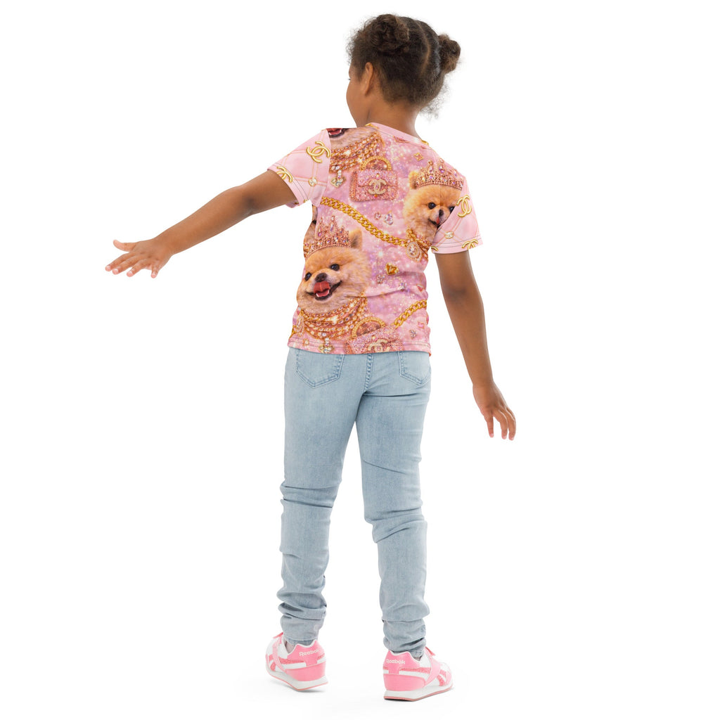Kiko Glam Kinder T-Shirt 👑🐶 | Luxury Baby Shirt Pink Gold | Limited Edition - CGE Teddy Couture