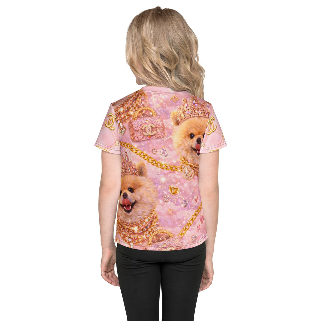Kiko Glam Kinder T-Shirt 👑🐶 | Luxury Baby Shirt Pink Gold | Limited Edition - CGE Teddy Couture
