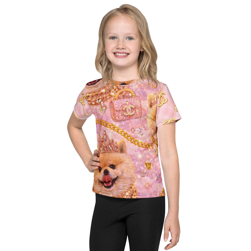 Kiko Glam Kinder T-Shirt 👑🐶 | Luxury Baby Shirt Pink Gold | Limited Edition - CGE Teddy Couture