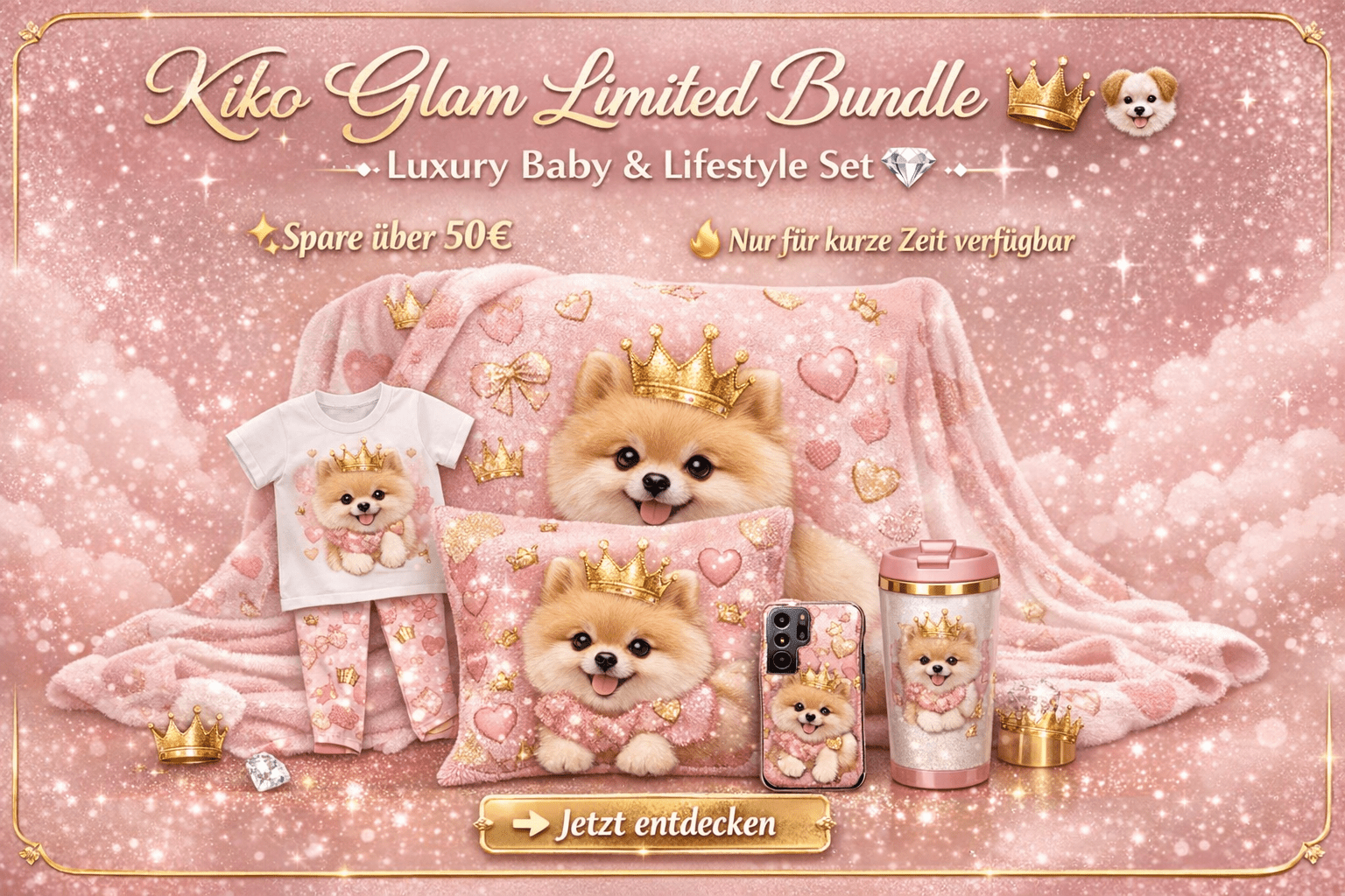 Kiko Glam Limited Bundle 👑🐶 | Luxury Baby & Lifestyle Set | Limited Edition - CGE Teddy Couture