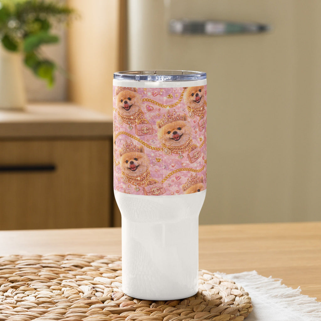 Kiko Glam Travel Mug 👑🐶 | Luxury Thermobecher mit Griff | Limited Edition - CGE Teddy Couture