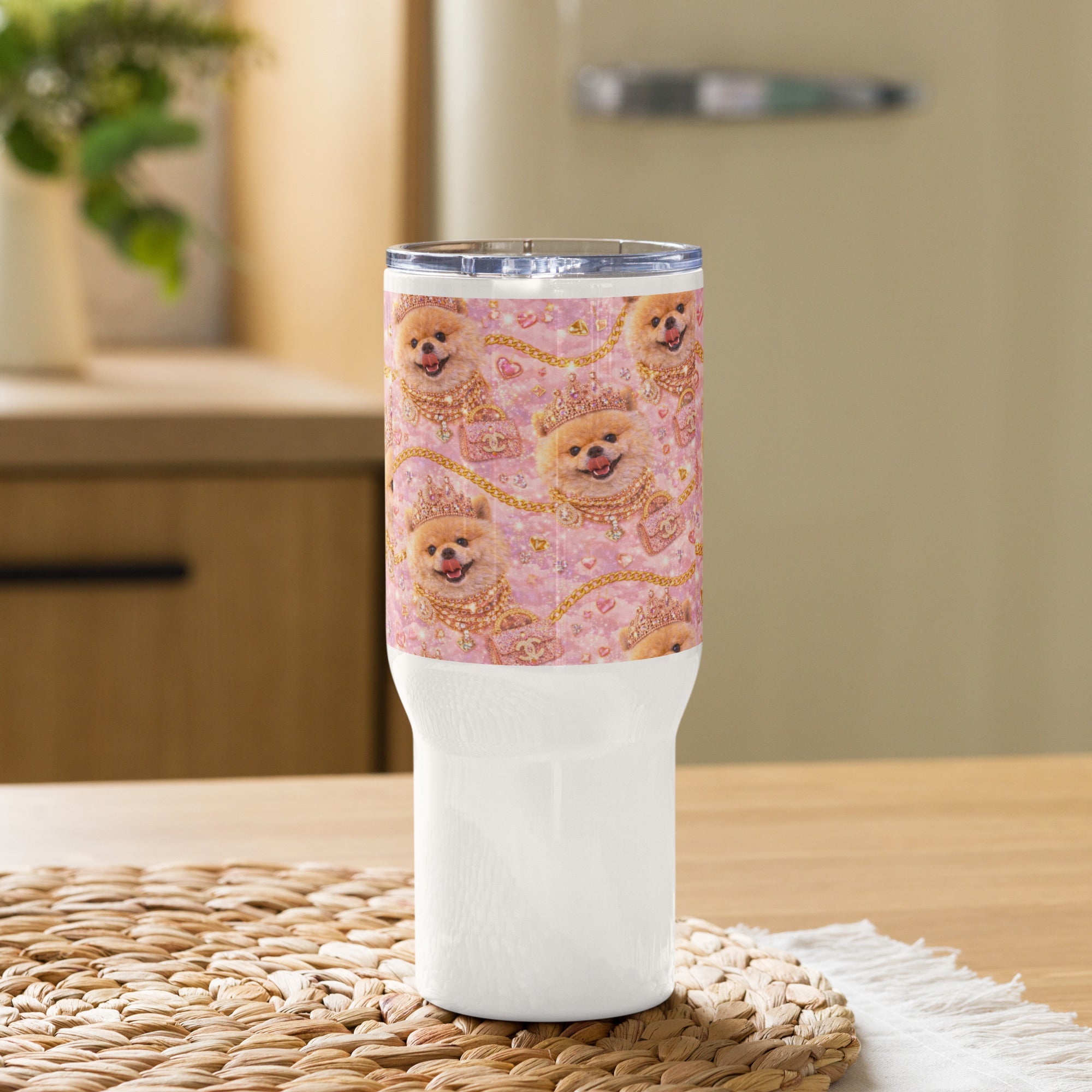 Kiko Glam Travel Mug 👑🐶 | Luxury Thermobecher mit Griff | Limited Edition - CGE Teddy Couture