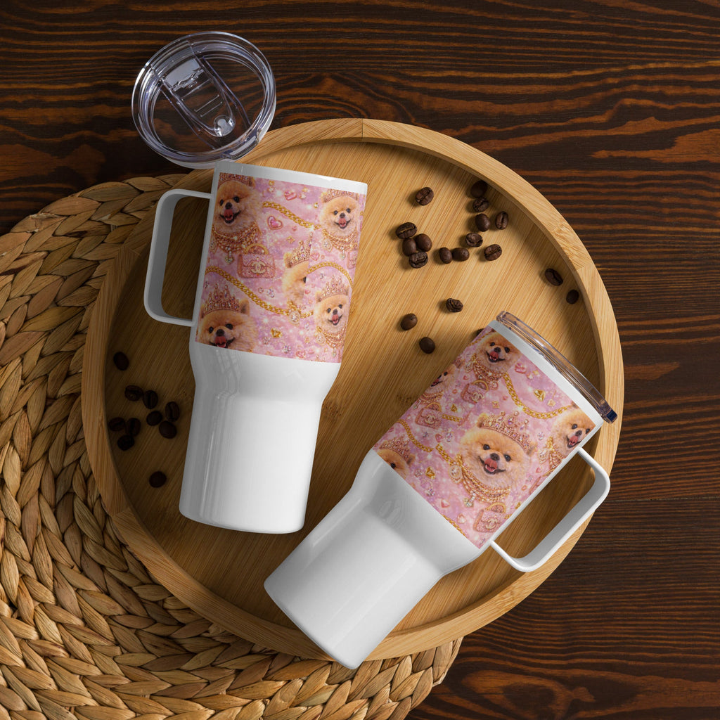 Kiko Glam Travel Mug 👑🐶 | Luxury Thermobecher mit Griff | Limited Edition - CGE Teddy Couture
