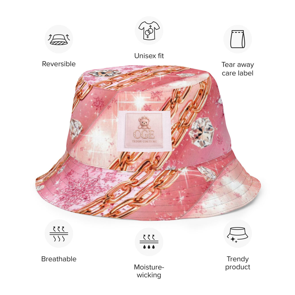 Luxury Chain Bucket Hat – Glam Streetstyle Sonnenhut | Gold Chain Design | Boss Babe Statement Hat - CGE Teddy Couture