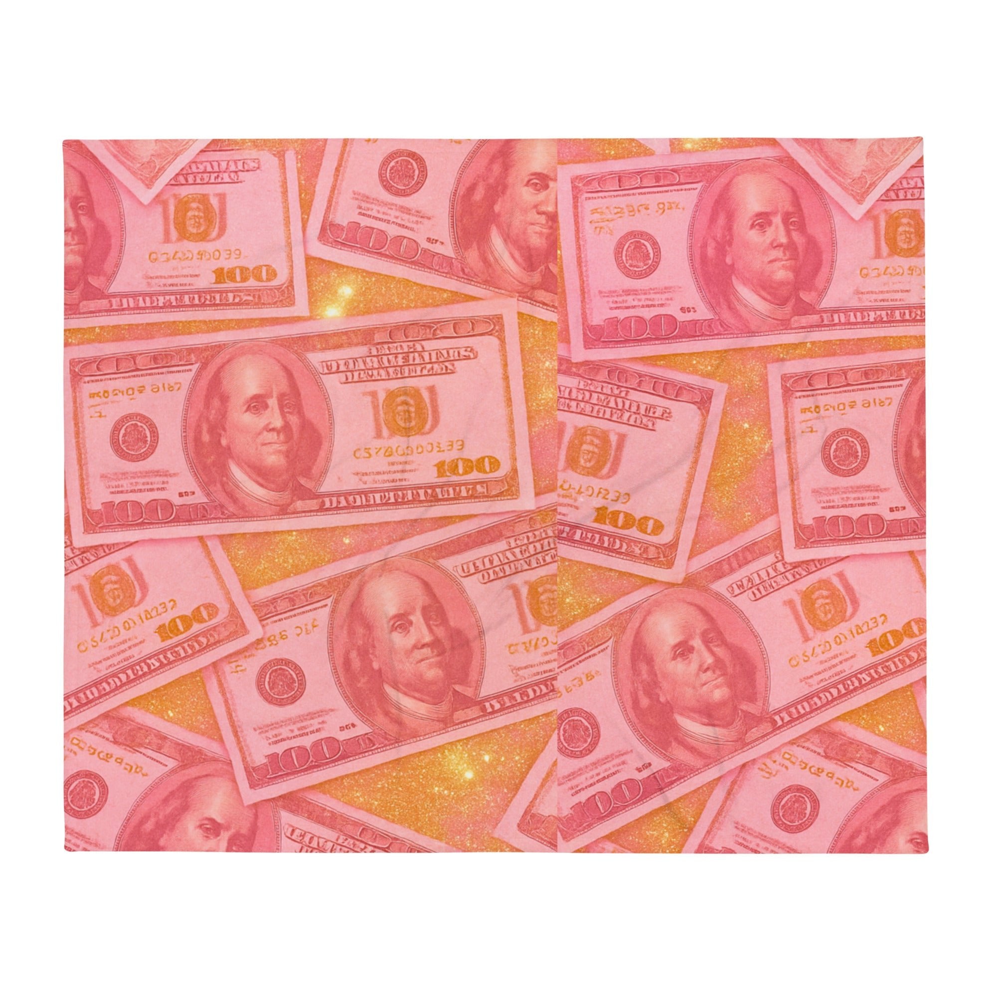 „Pink Money Decke – Luxury Dollar Blanket | Boss Babe Edition - CGE Teddy Couture
