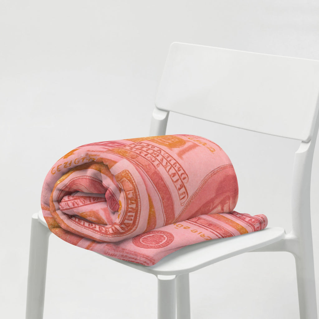 „Pink Money Decke – Luxury Dollar Blanket | Boss Babe Edition - CGE Teddy Couture